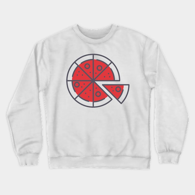 Red Sauce Tomato Pizza Crewneck Sweatshirt by InkyArt